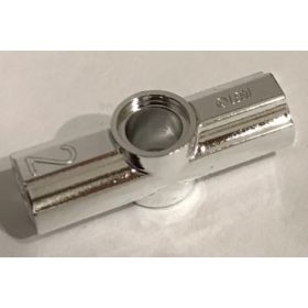   32034 | Chrome Silver Technic, Axle and Pin Connector Angled #2 - 180 degrees | Custom Chromed by BUBUL