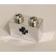 32064 | Chrome Silver Technic, Brick 1 x 2 with Axle Hole  32064b 32064c or 31493 | Custom Chromed by BUBUL