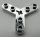 Chrome Silver Technic, Plate Rotor 3 Blade with Smooth Ends and 6 Studs (Propeller)  32125 Custom Chromed by BUBUL