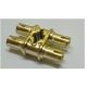 32138 Chrome Gold Technic, Pin Double with Axle Hole Custom Chromed by BUBUL