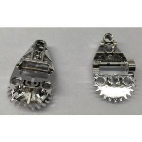   32166 Chrome Silver Technic, Gearbox Half  Custom Chromed by BUBUL