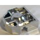 32172 Chrome Silver Technic, Pin Connector Block 3 x 3 x 1 Custom Chromed by BUBUL