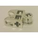 Chrome Silver Technic, Axle Connector 2 x 3 with Ball Socket, Open Sides  32174 Custom Chromed by BUBUL