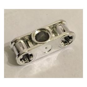   Chrome Silver Technic, Axle and Pin Connector Perpendicular 3L with Center Pin Hole  32184 Custom Chromed by BUBUL