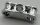 Chrome Silver Technic, Axle and Pin Connector Perpendicular 3L with Center Pin Hole  32184 Custom Chromed by BUBUL