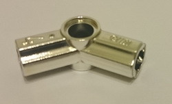 32192 Chrome Silver Technic, Axle and Pin Connector Angled #4 - 135 degrees  32192 Custom Chromed by BUBUL