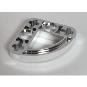   Chrome Silver Technic, Liftarm 3 x 3 L-Shape with Quarter Ellipse Thin  32249 Custom Chromed by BUBUL