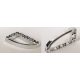 32250 Chrome Silver Technic, Liftarm 3 x 5 L-Shape with Quarter Ellipse Thin  Custom Chromed by BUBUL