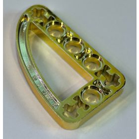   32250 Chrome gold Technic, Liftarm 3 x 5 L-Shape with Quarter Ellipse Thin  Custom Chromed by BUBUL