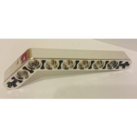   Chrome Silver Technic, Liftarm 1 x 9 Bent (7 - 3) Thick   32271  Custom Chromed by BUBUL