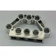 32333 Chrome Silver Technic, Pin Connector Block 1 x 5 x 3  Part: 32333  Custom Chromed by Bubul