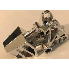  32475 Chrome Silver Bionicle Foot with Ball Joint Socket 3 x 6 x 2 1/3 Custom Chromed by BUBUL
