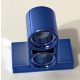 32530 Chrome Blue Technic, Pin Connector Plate 1 x 2 x 1 2/3 with 2 Holes (Double on Top)  Custom Chromed by BUBUL