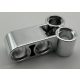 32557 | Chrome Silver Technic, Pin Connector Perpendicular Double 3L | Custom Chromed by Bubul