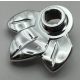 32607 |  Chrome Silver Plant Plate, Round 1 x 1 with 3 Layered Leaves or 5971 | Custom Chromed by BUBUL