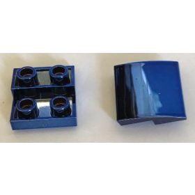   32803 Chrome BLUE Slope, Curved 2 x 2 Inverted Custom Chromed by BUBUL