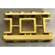 32932 Chrome Gold Fence 1 x 4 x 2 Ornamental Asian Lattice with 4 Studs  Custom Chromed by BUBUL