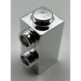   32952  | Chrome Silver Brick, Modified 1 x 1 x 1 2/3 with Studs on Side | Custom Chromed by Bubul