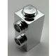 32952  | Chrome Silver Brick, Modified 1 x 1 x 1 2/3 with Studs on Side | Custom Chromed by Bubul