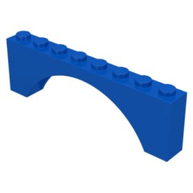 3308 | NEW LEGO Arch 1 x 8 x 2 Blue