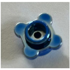   33291 Chrome Blue Plate, Round 1 x 1 with Flower Edge  33291 or 28573 Custom Chromed by BUBUL