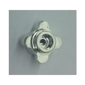   33291 Chrome Silver Plate, Round 1 x 1 with Flower Edgepart;  33291 or 28573 Custom Chromed by BUBUL