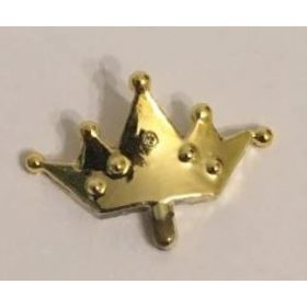   33322 Chrome Gold Minifig, Crown Tiara, 5 Points, Rounded Ends Custom Chromed by BUBUL