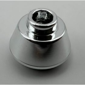    33492 Chrome Silver Cone 1 1/2 x 1 1/2 x 2/3 Truncated Custom Chromed by Bubul