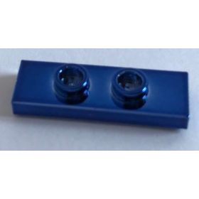   34103 Chrome BLUE Plate, Modified 1 x 3 with 2 Studs (Double Jumper)  Custom Chromed by BUBUL