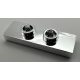 34103 Chrome Silver Plate, Modified 1 x 3 with 2 Studs (Double Jumper)  Custom Chromed by BUBUL