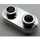 35480 Chrome Silver Plate, Modified 1 x 2 Rounded with 2 Open Studs 35480  Custom Chromed by BUBUL