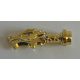 36017 Chrome Gold Minifigure, Weapon Sword Hilt with Dragon Head Custom Chromed by BUBUL