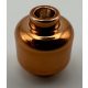 3626 Chrome Copper Minifig, - Head (Plain) - Hollow Stud   3626c or 30011c or 3626  Custom Chromed by BUBUL