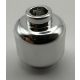 3626 Chrome Silver Minifig, Head (Plain) - Solid Stud   3626a or 3626  Custom chromed by BUBUL