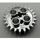 3648 Chrome Silver Technic, Gear 24 Tooth (New Style with Single Axle Hole)   or 24505 or :x187  Custom Chromed by BUBUL