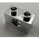 3700 | Chrome Silver Technic, Brick 1 x 2 with Hole | Custom Chromed by Bubul