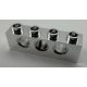3701 | Chrome Silver Technic, Brick 1 x 4 with Holes | Custom Chromed by BUBUL