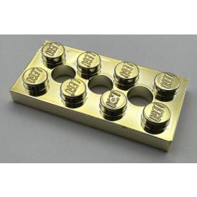   3709 | Technic, Plate 2 x 4 with 3 Holes | Custom Chromed by Bubul