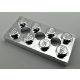 3709b Chrome Silver Technic, Plate 2 x 4 with 3 Holes Custom  Chromed by Bubul