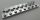 3738 | Chrome Silver Technic, Plate 2 x 8 with 7 Holes | Custom Chromed by Bubul