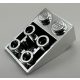 Chrome Silver Slope, Inverted 33 3 x 2 with Connections between Studs   3747 or 3747b or 3747a  Custom Chromed by BUBUL
