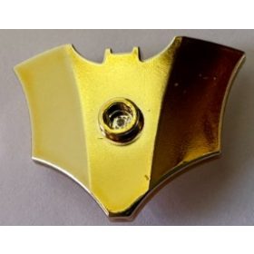   37720a Chrome Gold Minifigure, Weapon Batarang, Shield Size with Stud on Front Custom Chromed by BUBUL