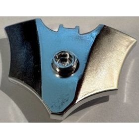  37720a Chrome Silver Minifigure, Weapon Batarang, Shield Size with Stud on Front Custom Chromed by BUBUL
