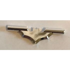   37720c Chrome Silver Minifigure, Weapon Batarang with Bar Ends Custom Chromed by BUBUL