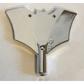   37720d Chrome Silver Minifigure, Weapon Batarang with Bar Handle on Bottom Custom Chromed by BUBUL