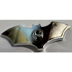   37720e Chrome Silver Minifigure, Weapon Batarang, Wide with Stud on Front Custom Chromed by BUBUL