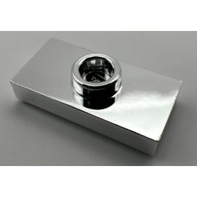   15573 Chrome Silver Plate, Modified 1 x 2 with 1 Stud (Jumper)    3794 similar mold type 15573  Custom chromed by Bubul