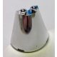38317 Chrome Silver Cone Half 4 x 2 x 3 Custom Chromed by BUBUL