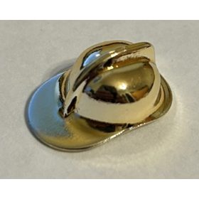   3834 Chrome Gold Minifig, Headgear Fire Helmet  Custom Chromed by Bubul