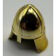 3844 Chrome Gold Minifig, Headgear Helmet Castle with Neck Protector Custom Chromed by Bubul